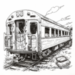 Intricate Detail Amtrak Sleeper Car Coloring Pages 1