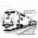 Intricate Detail Amtrak Sleeper Car Coloring Pages 2