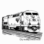Intricate Detail Amtrak Sleeper Car Coloring Pages 4