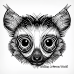 Intricate Detail Lemur Face Coloring Pages for Artists 3