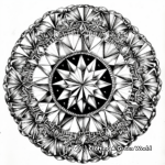 Intricate Diamond Mandala Coloring Pages 1