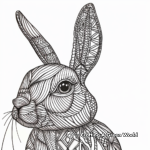 Intricate Easter Bunny Coloring Pages for Adults 1