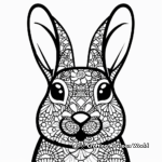 Intricate Easter Bunny Coloring Pages for Adults 2
