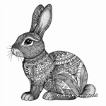 Intricate Easter Bunny Coloring Pages for Adults 4
