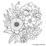 Intricate Floral Coloring Sheets for Adults 4