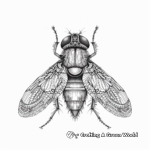 Intricate Fly Pattern Coloring Pages 2