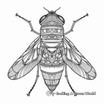 Intricate Fly Pattern Coloring Pages 3