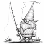 Intricate Gnome Fishing Coloring Pages 1