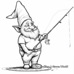 Intricate Gnome Fishing Coloring Pages 4