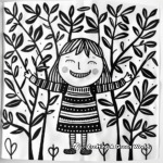 Intricate Gratitude & Nature Coloring Pages 1