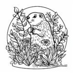 Intricate Groundhog Day Celebration Scene Coloring Pages 4
