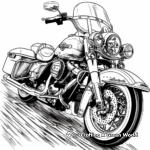 Intricate Harley Davidson Road King Coloring Pages 1