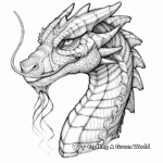 Intricate Hydra Dragon Head Coloring Pages 1