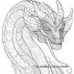 Intricate Hydra Dragon Head Coloring Pages 2