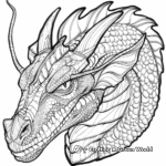 Intricate Hydra Dragon Head Coloring Pages 3