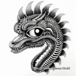 Intricate Hydra Dragon Head Coloring Pages 4
