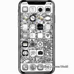 Intricate iPhone 8 Plus Coloring Sheets 3