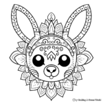 Intricate Kawaii Bunny Mandala Coloring Pages 3