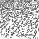 Intricate Labyrinth Maze Coloring Pages 3