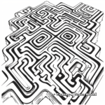 Intricate Labyrinth Maze Coloring Pages 4