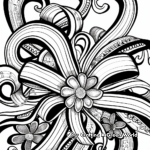 Intricate Lace Ribbon Coloring Pages for Adults 4