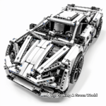 Intricate Lego Technic Car Coloring Pages 1