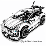 Intricate Lego Technic Car Coloring Pages 2