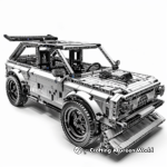Intricate Lego Technic Car Coloring Pages 3