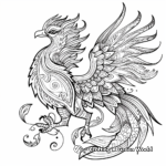 Intricate Lightning Phoenix Coloring Pages 2