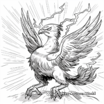 Intricate Lightning Phoenix Coloring Pages 3