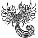 Intricate Lightning Phoenix Coloring Pages 4