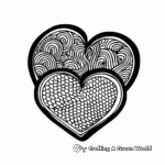 Intricate Love Inspired Two Hearts Coloring Pages 2