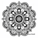 Intricate Mandala Marker Coloring Pages 1