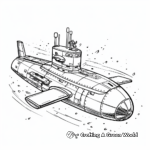 Intricate Nuclear Submarine Coloring Pages 1