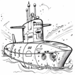 Intricate Nuclear Submarine Coloring Pages 2