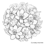 Intricate Orchid Coloring Pages 2