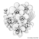 Páginas para colorear de intrincadas orquídeas 3