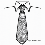 Intricate Paisley Tie Coloring Pages 2