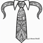 Intricate Paisley Tie Coloring Pages 3