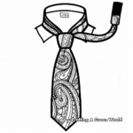 Intricate Paisley Tie Coloring Pages 4