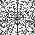 Intricate Pattern Spider Web Coloring Pages 1