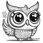 Intricate Patterned Owlicorn Coloring Pages 3