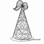 Intricate Patterned Party Hat Coloring Pages 4