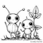 Intricate Pikmin Coloring Pages for Kids 1