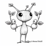 Intricate Pikmin Coloring Pages for Kids 2