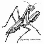 Intricate Praying Mantis Coloring Pages for Adults 4