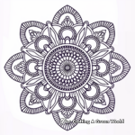 Intricate Purple Mandala Coloring Pages 1