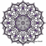 Intricate Purple Mandala Coloring Pages 2