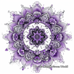 Intricate Purple Mandala Coloring Pages 3