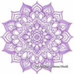 Intricate Purple Mandala Coloring Pages 4